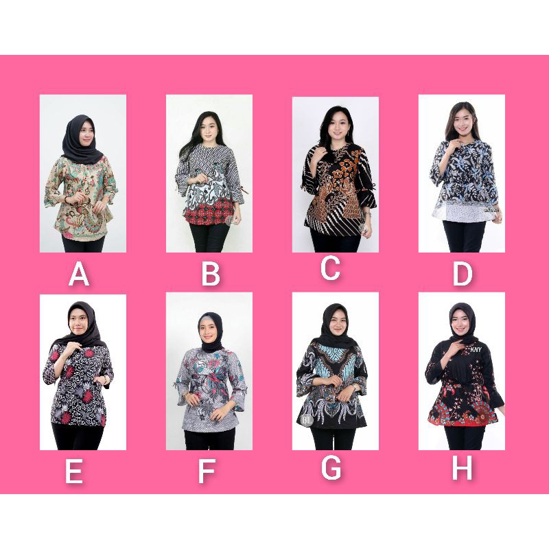 Blouse batik wanita modern , Atasan cewek , Blouse murah , Batik cewek