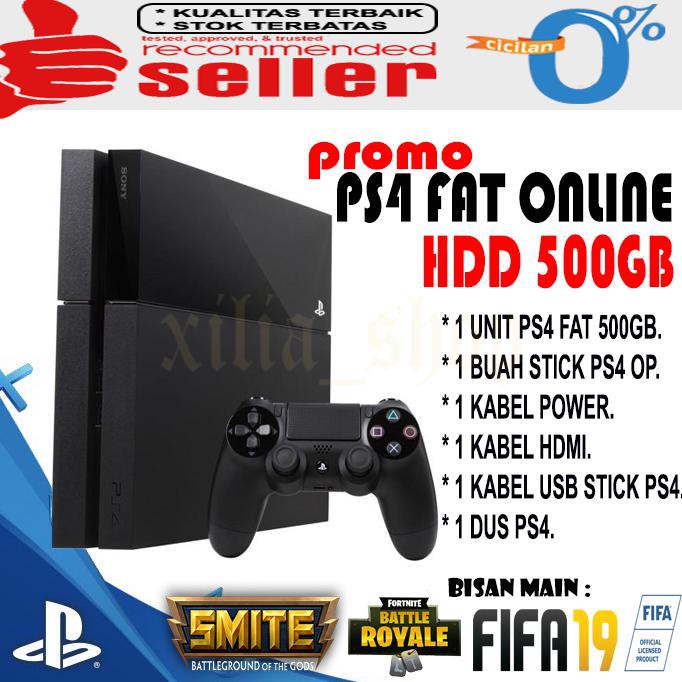 PROMO HARI INI  PS4 PS 4 SONY Playstation 4 FAT 500GB Versi TERBARU - Putih 1DT