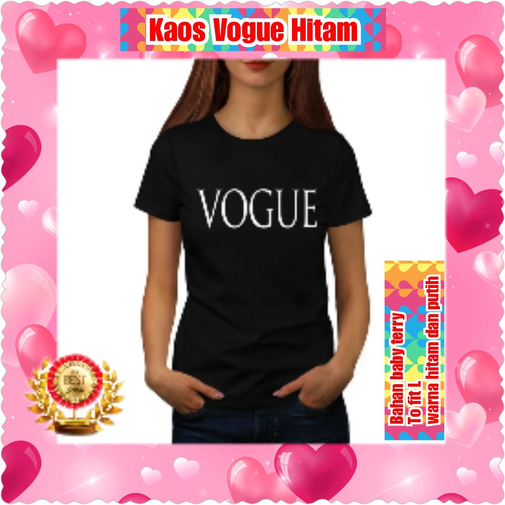 KAOS VOGUE HITAM / PUTIH