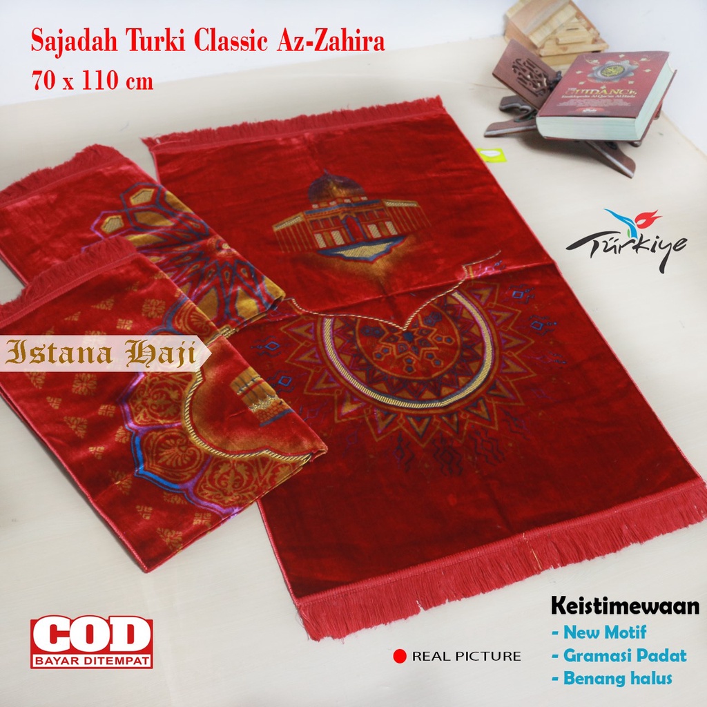 Sajadah Tebal Turki Bludru Halus Premium Classic