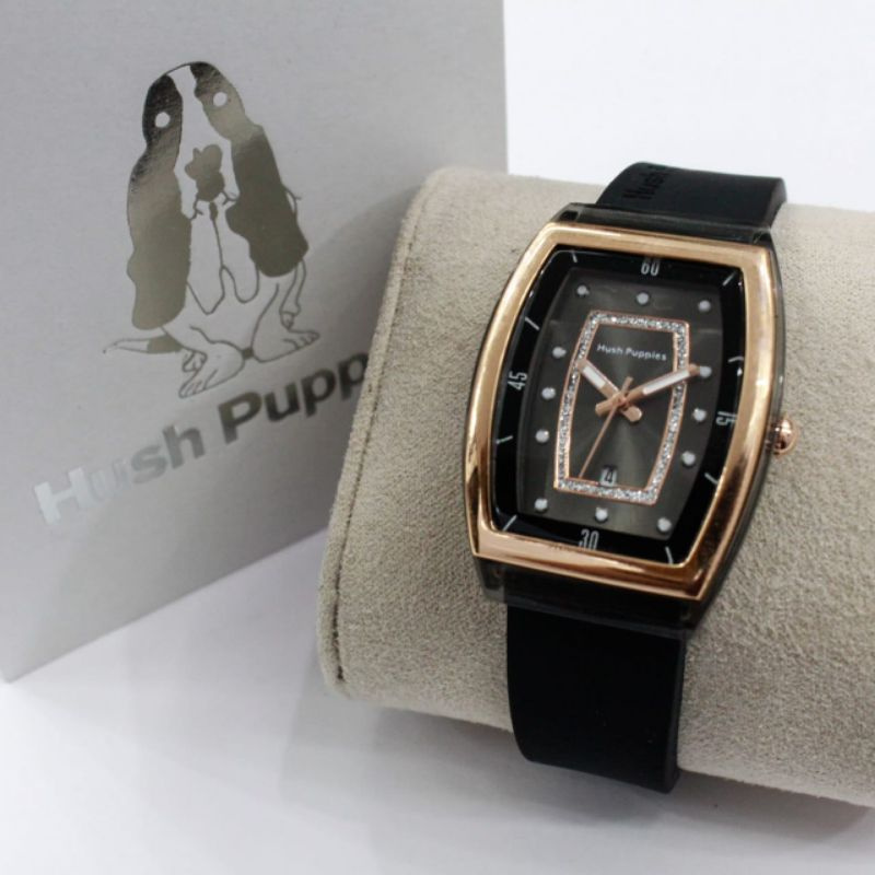 BEST SELLER! JAM TANGAN WANITA /CEWEK HUSH PUPPIES SEGI RUBBER 0833SS