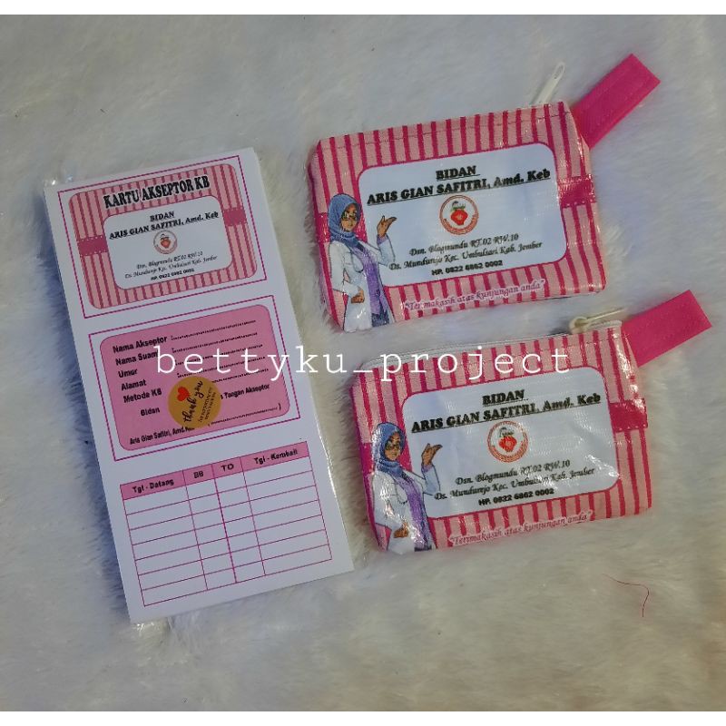 DOMPET KARTU KB - DOMPET SOUVENIR BIDAN - DOMPET SOUVENIR CUSTOM NAMA - SOUVENIR PERNIKAHAN