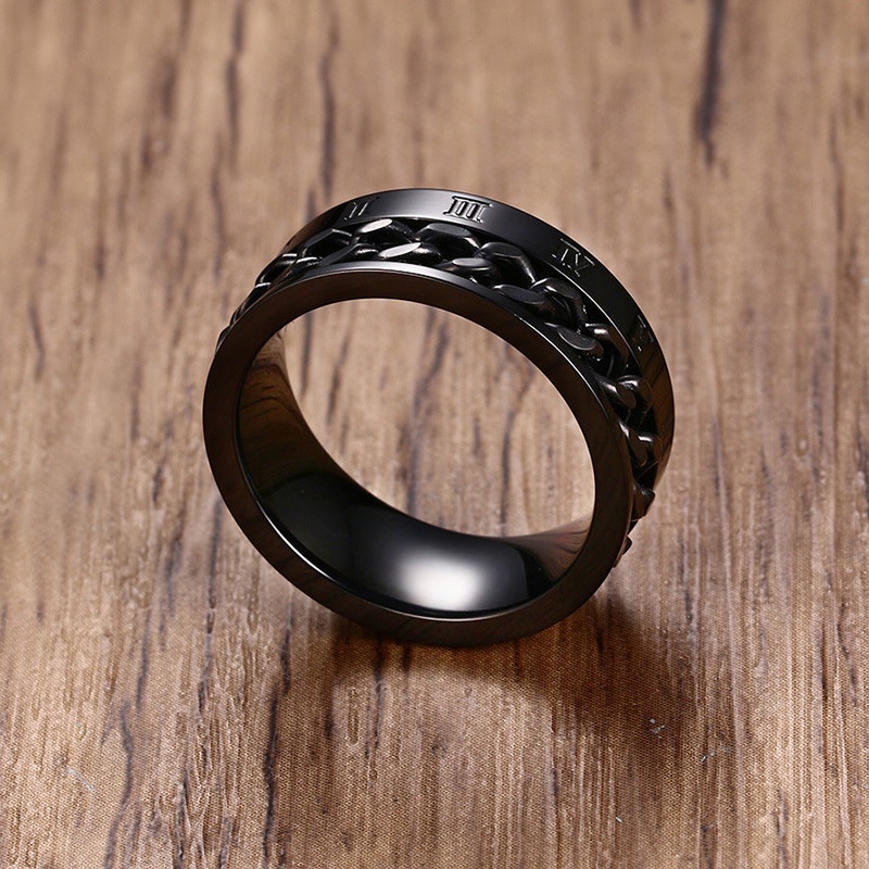 Cincin Rantai Roma Bahan Titanium Steel Untuk Pria