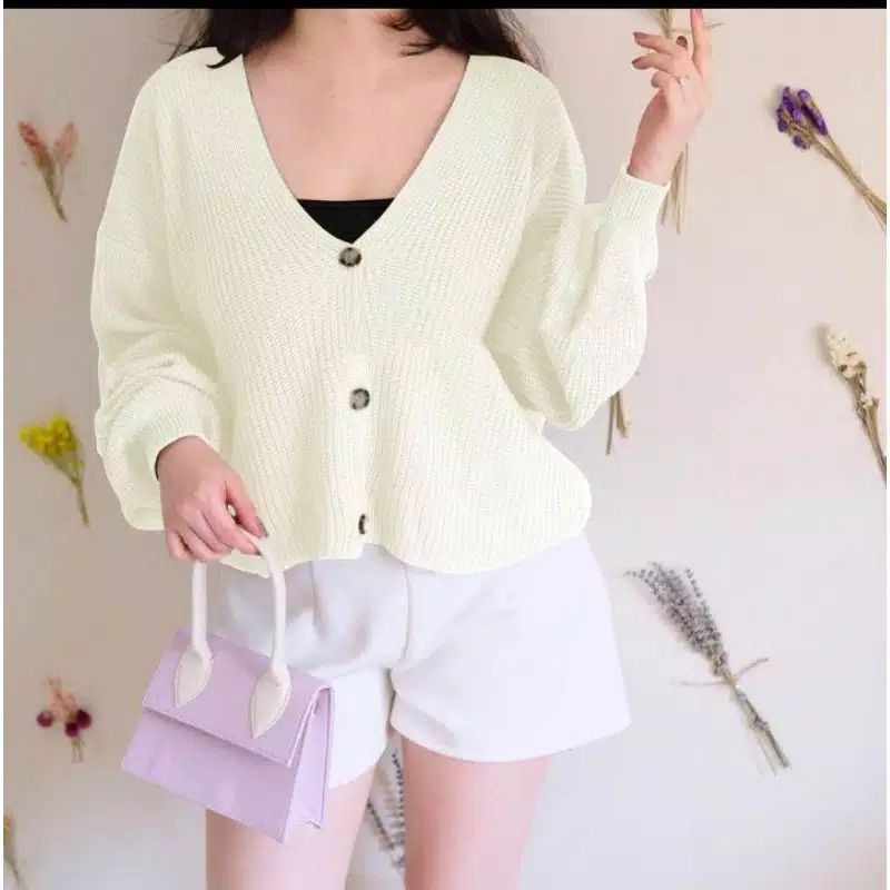 MERI SWEATER RAJUT TEBAL TANGAN BALON PREMIUM
