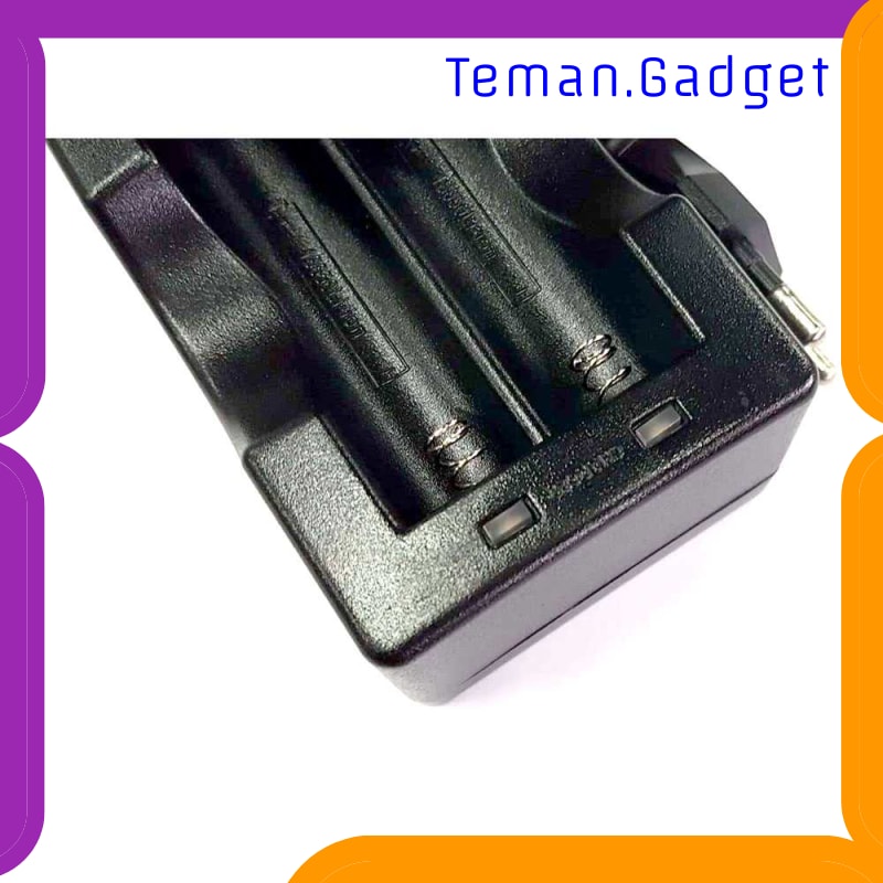 TG-IE233 TAFFWARE CHARGER BATERAI CELL CHARGER 18650 DUAL SLOT MTLC-04200-1000