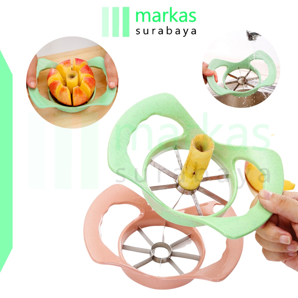 MARKAS HL0346 Alat Pemotong Buah Apel Pear Bahan Stainless Steel Apple Slicer Cutter