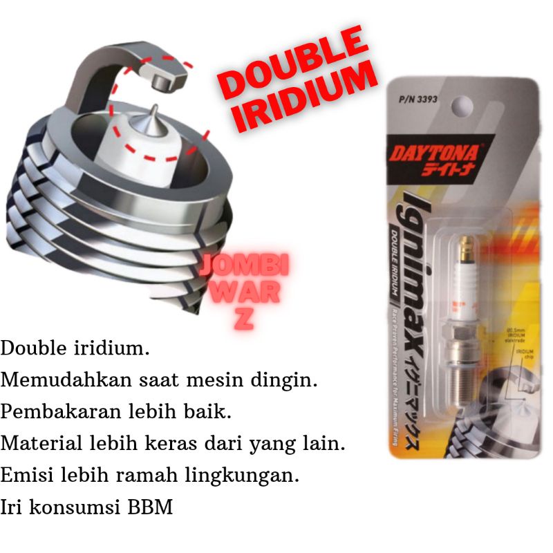 BUSI DOUBLE IRIDIUM DAYTONA   BEAT FI KARBU  SCOPPY KHARISMA SUPRA X VERZA(3393)