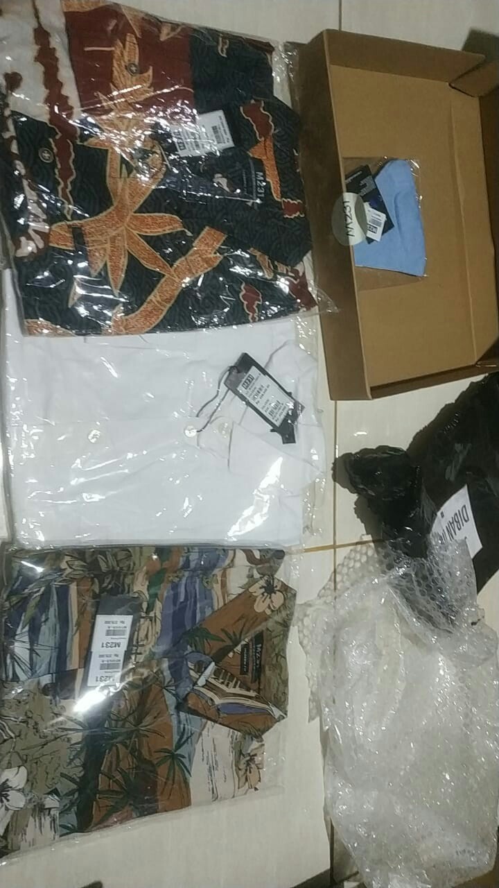 M231 Kemeja Pria Batik Panjang Coklat 1726a