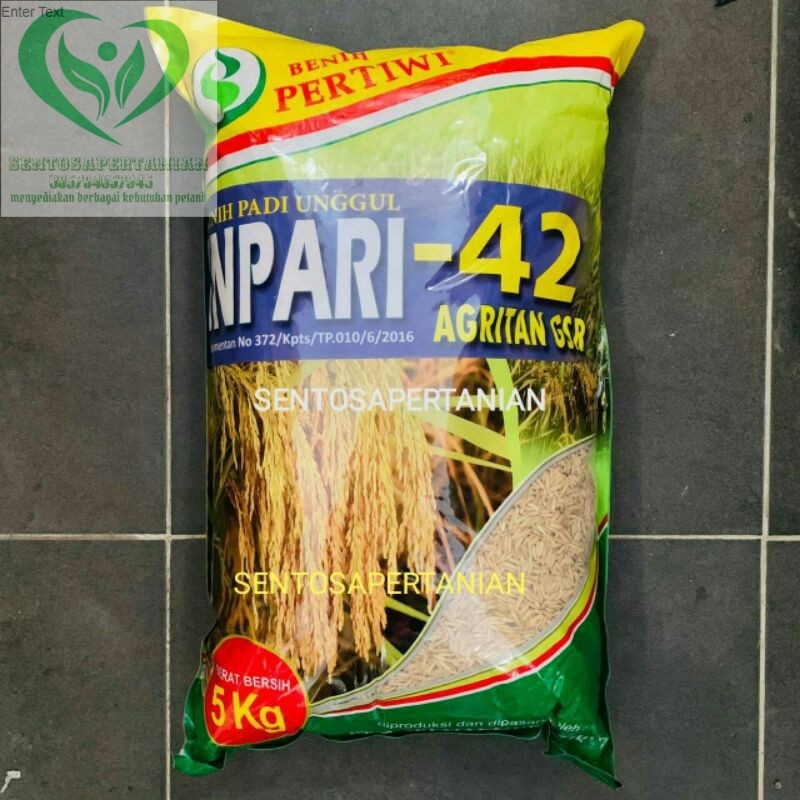 benih padi unggul INPARI 42 AGRITAN GSR 5kg dari BENIH PERTIWI