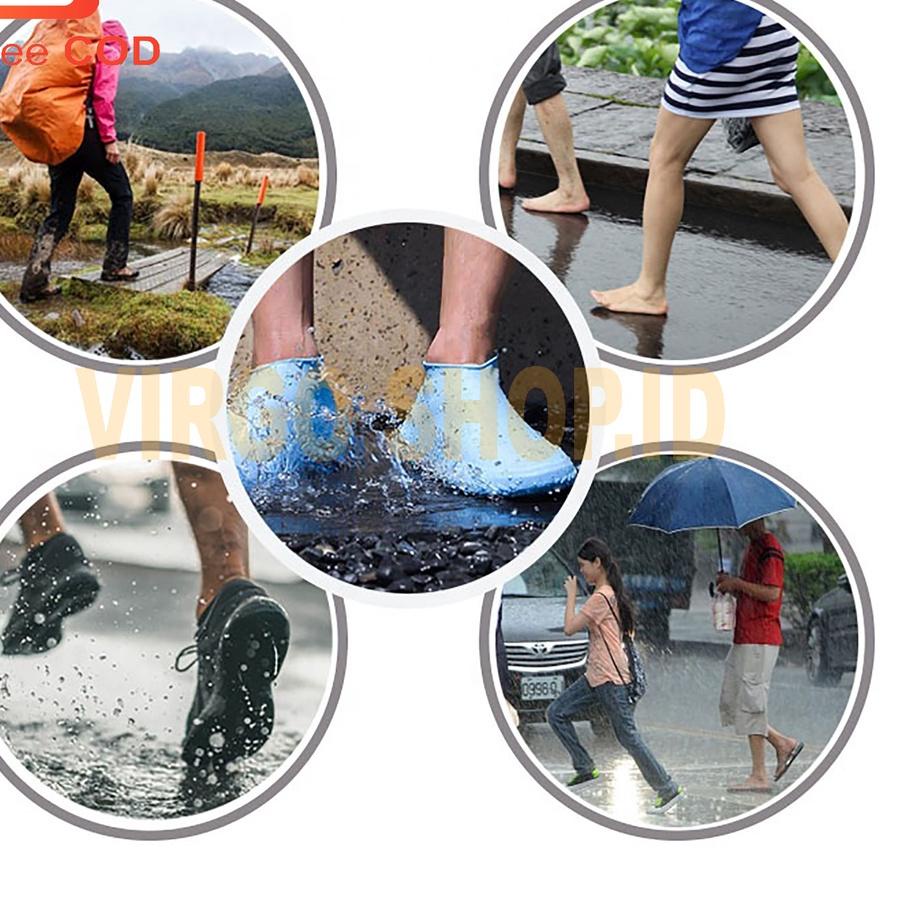 Penjualan khusus Cover Shoes Pelapis Sepatu Karet Anti Air Hujan Waterproof - Jas Sepatu Anti Air / 