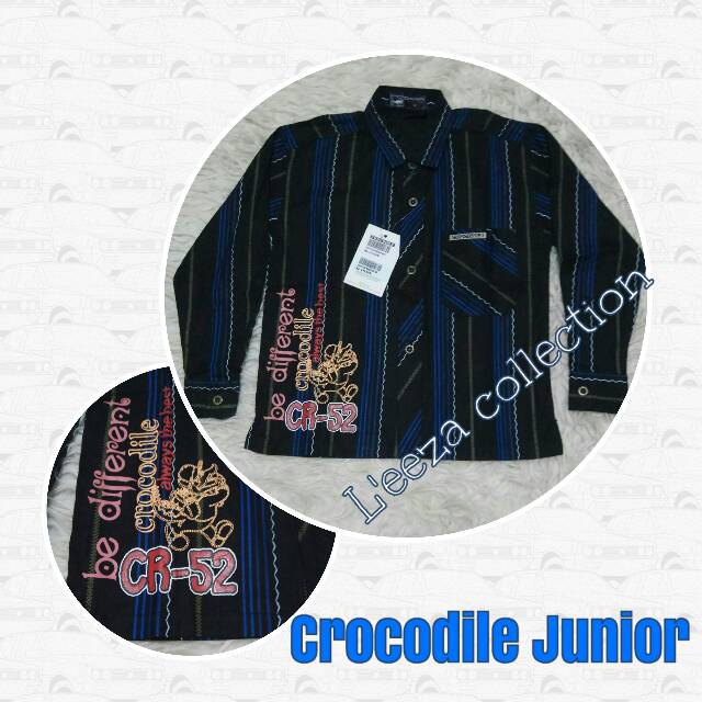 Kemeja CROCODILE JUNIOR - Hitam salur