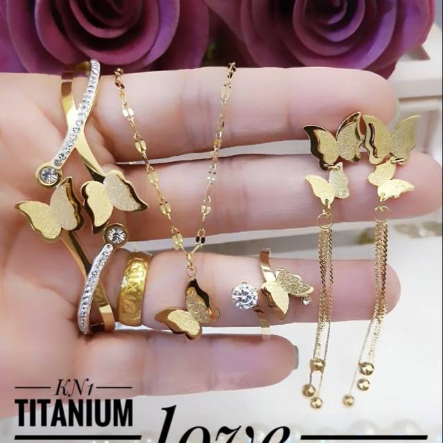 Titanium set perhiasan 0809k