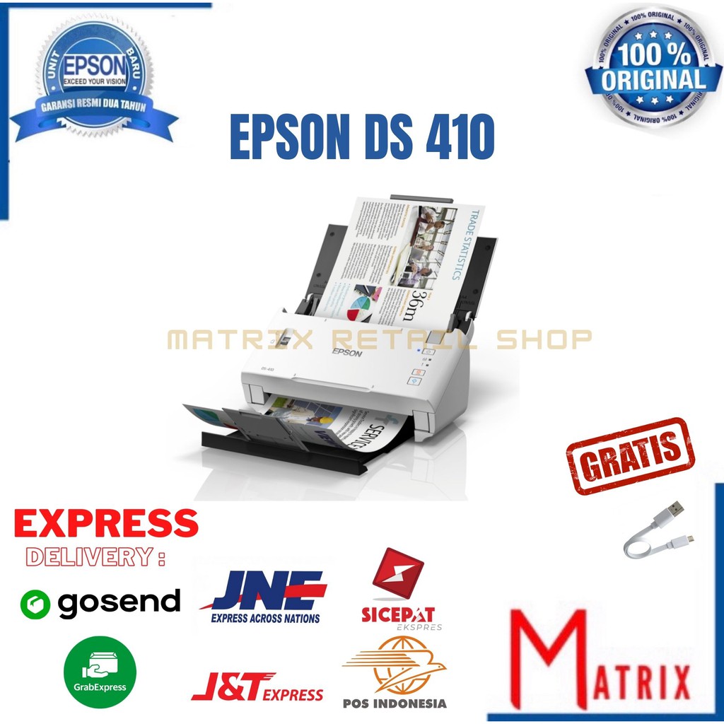 Scanner Epson workforce DS-410 (garansi resmi epson)