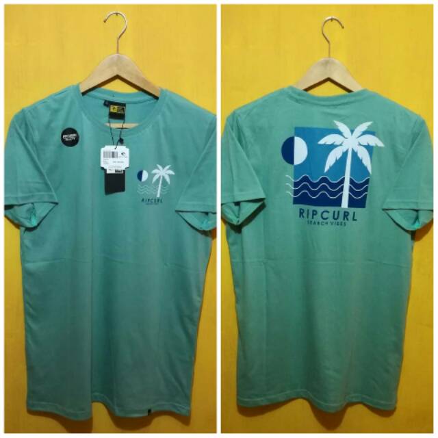 Kaos Pria / kaos Distro Murah harga reseller RIP CURL warna hijau tosca