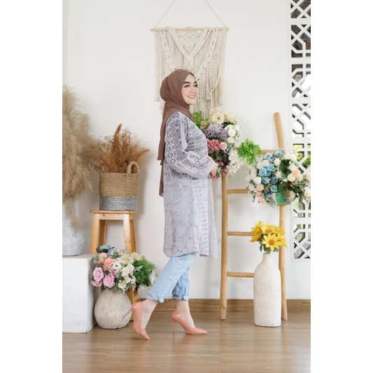 CARDI BURKAT/CARDIGAN PANJANG/LENGAN BALON/CARDI BALON