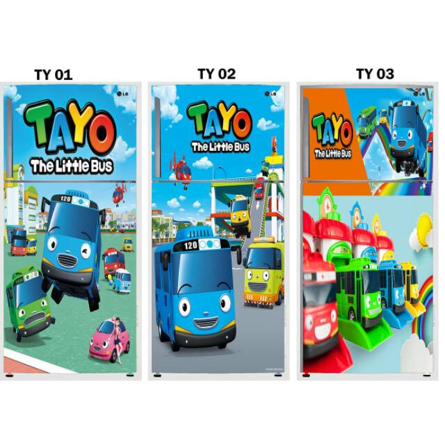 Variasi stiker kulkas tayo 2 pintu