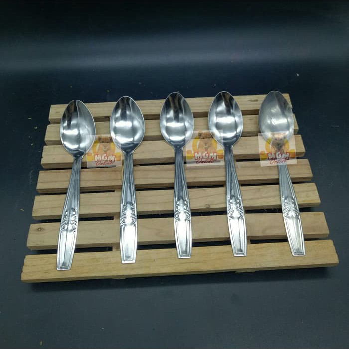 Sendok Teh Warteg Stainless Steel per 6pc - Sendok Teh Stainless Kopi