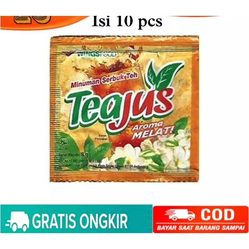 

Teajus rasa Melati isi 10 sachet Tea jus minuman teh bubuk instant menyegarkan