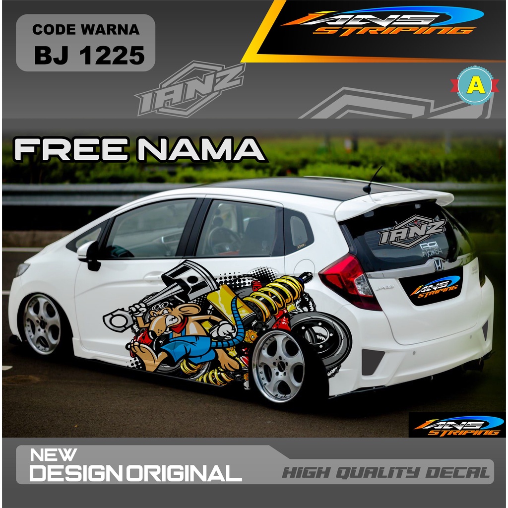 STIKER VARIASI MOBIL JAZZ / DECAL STIKER MOBIL AYLA AGYA MOBILIO / VARIASI DECAL STIKER