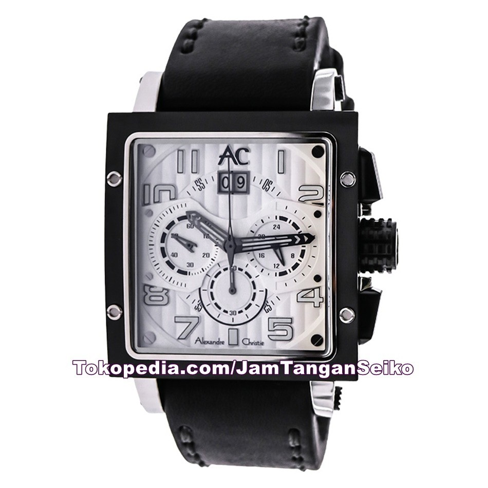 Jam Tangan Pria Alexandre Christie AC 6195 MC LTBBABA Original Kulit