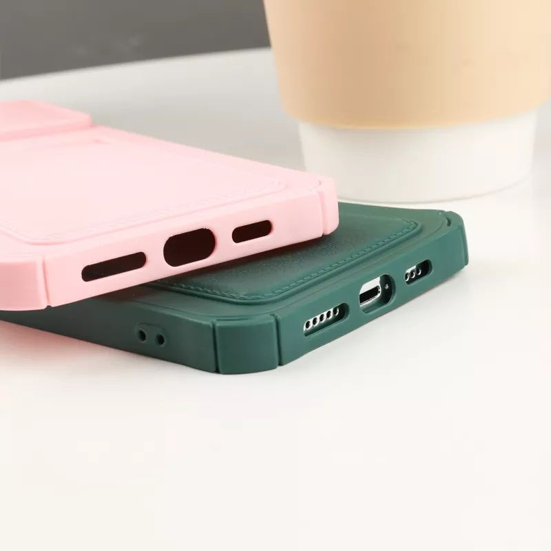 Softcase tpu overseas iphone 12 pro card bag slide camera