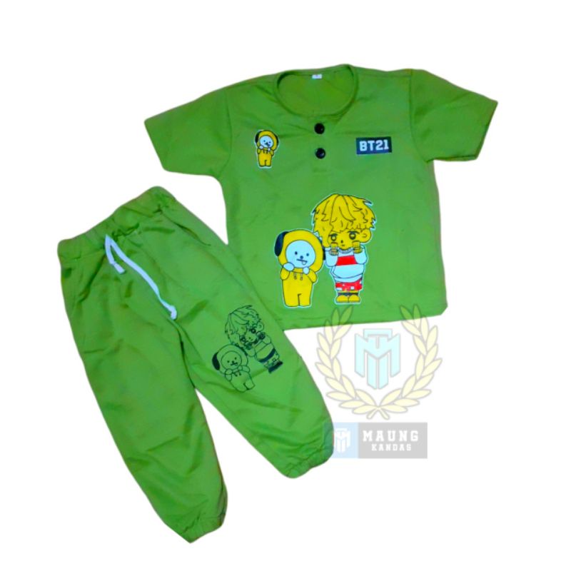 SETELAN KIANO ANAK 1-5 THN / SET KIANO CELANA PANJANG SABLON TERMURAH