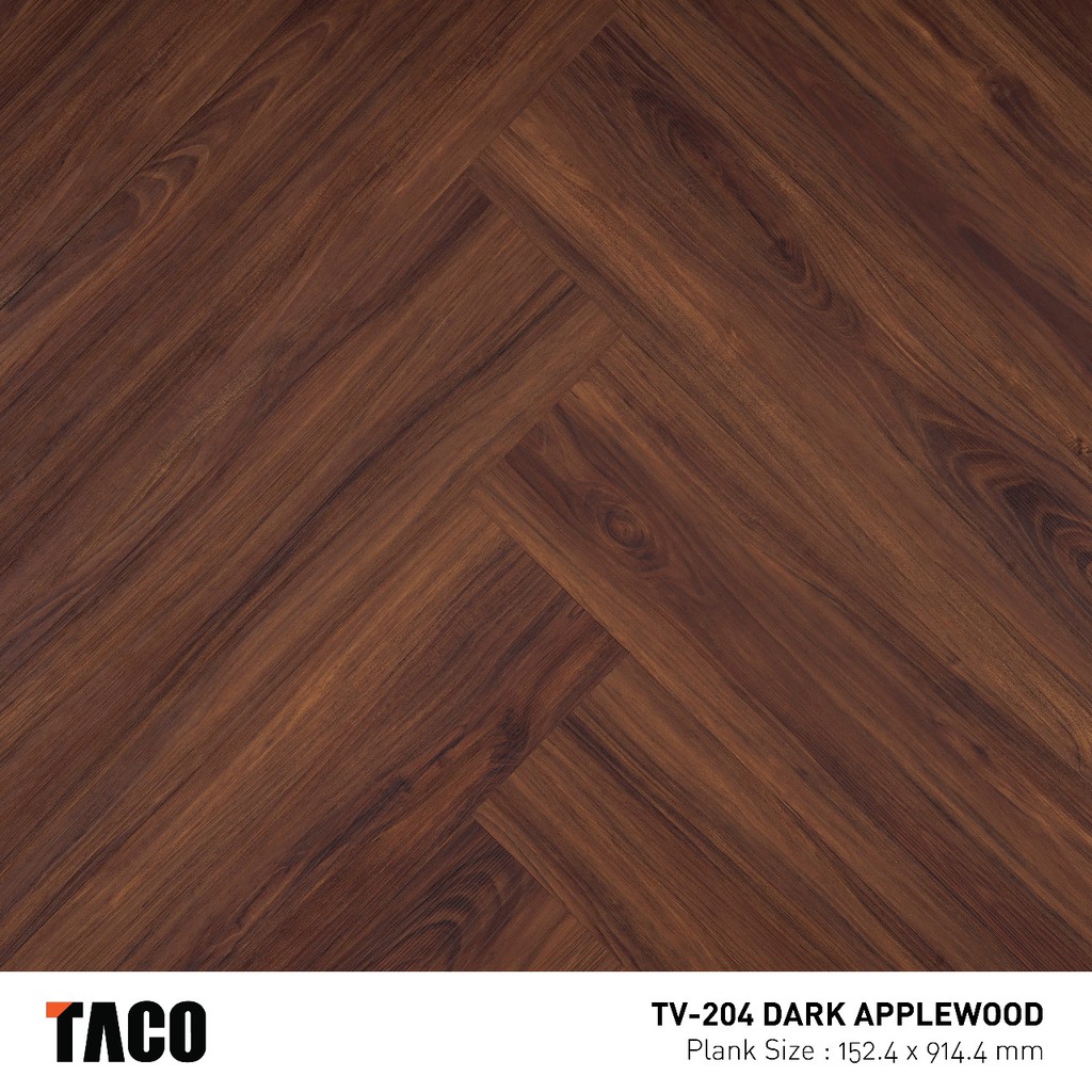 TACO VYNIL 2 MM TV204 DARK APPLEWOOD / LANTAI VINYL KAYU /JUAL VINYL TACO BEKASI /LANTAI VINYL MURAH