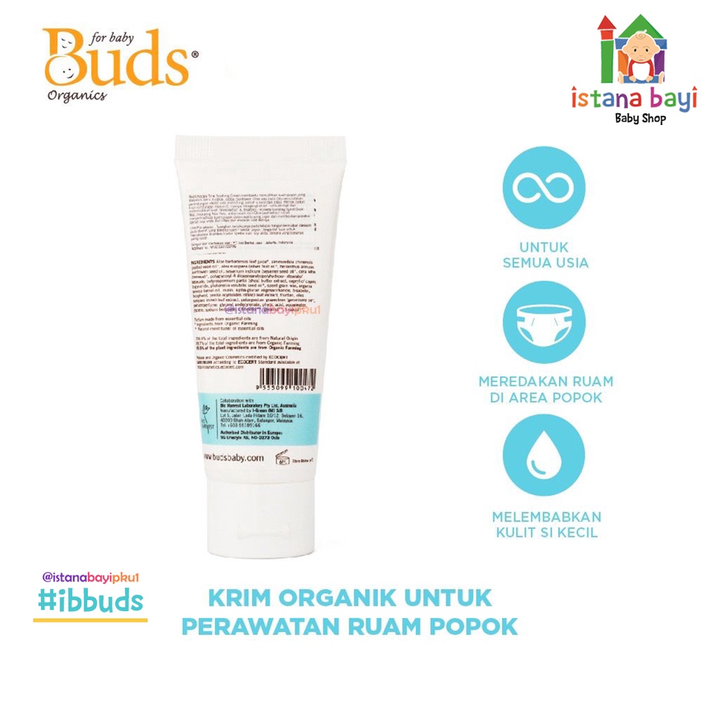 Buds Nappy Time Soothing Cream 50 ml - CREAM AMPUH Menghilangkan Ruam Popok