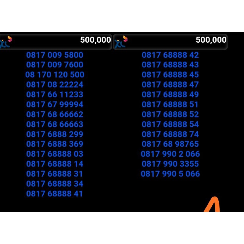 NOMOR CANTIK XL 11 digit NOMOR SUPER HOKI