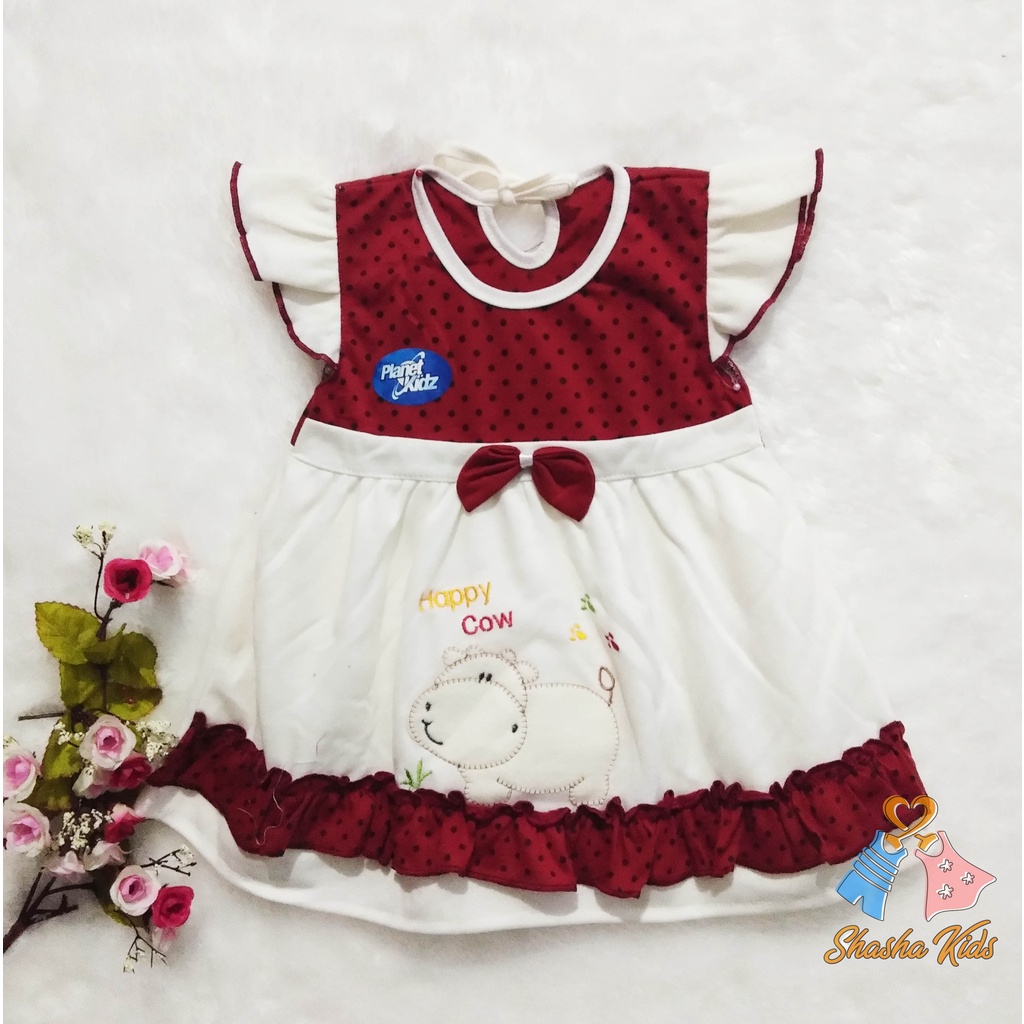 [L-09] Baju Bayi Perempuan/Setelan  Bayi Perempuan Planet Kids cantik  motif lucu  3-9 bln