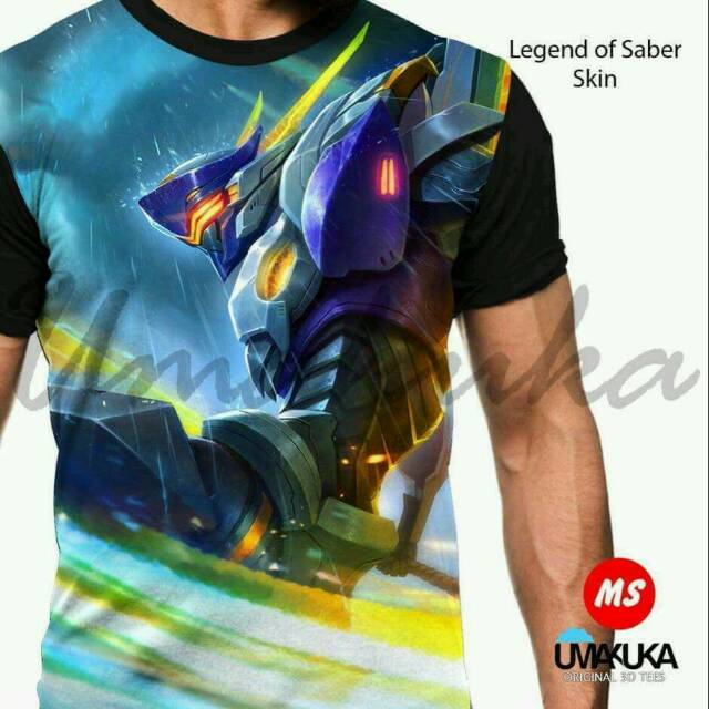 Pakaian Kaos Legend Of Saber Skin / Mobile Legend / Grosir