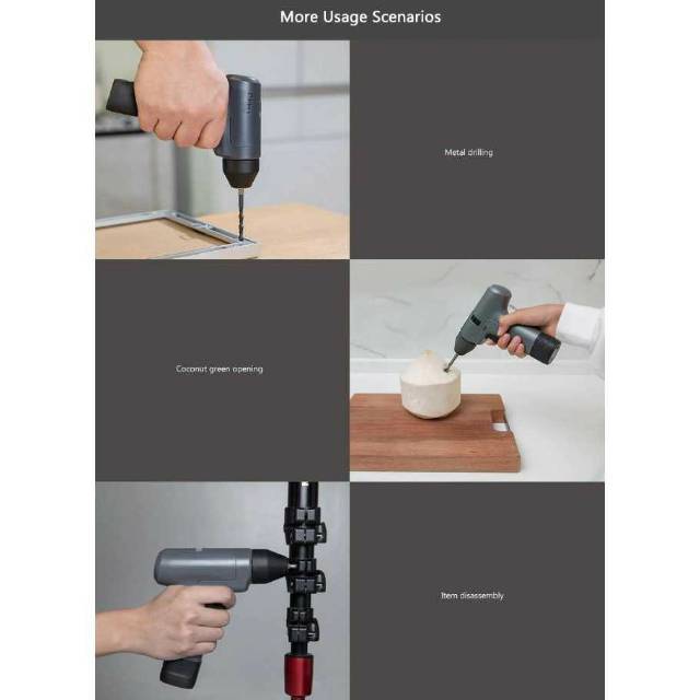 AKKU Bor Listrik Portable Electric Cordless Drill