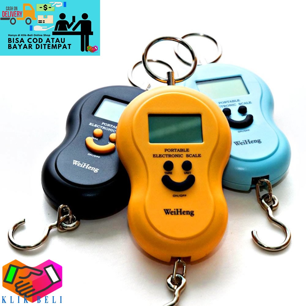 Timbangan Gantung Digital / Timbangan Smile Portable 50kg / Backlight Portable Electronic Scale