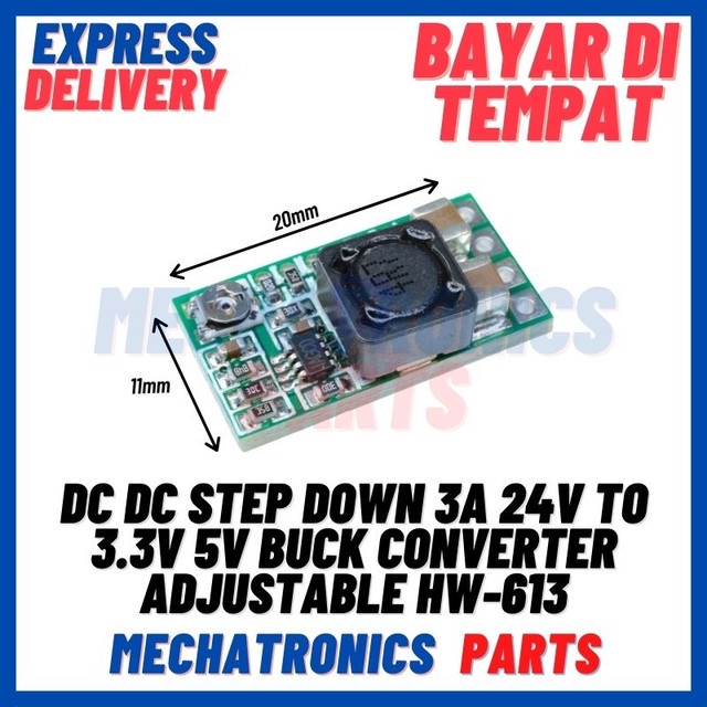 [PSU-9058] DC DC STEP DOWN 3A 24V TO 3.3V 5V BUCK CONVERTER ADJUSTABLE HW-613