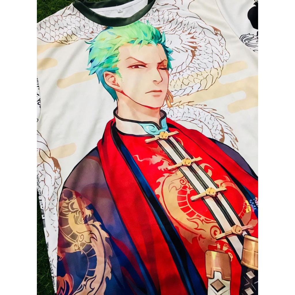 Tshirt Roronoa Zoro Badaass Fullprint Anime Onepiece Manga Premium Dryfit