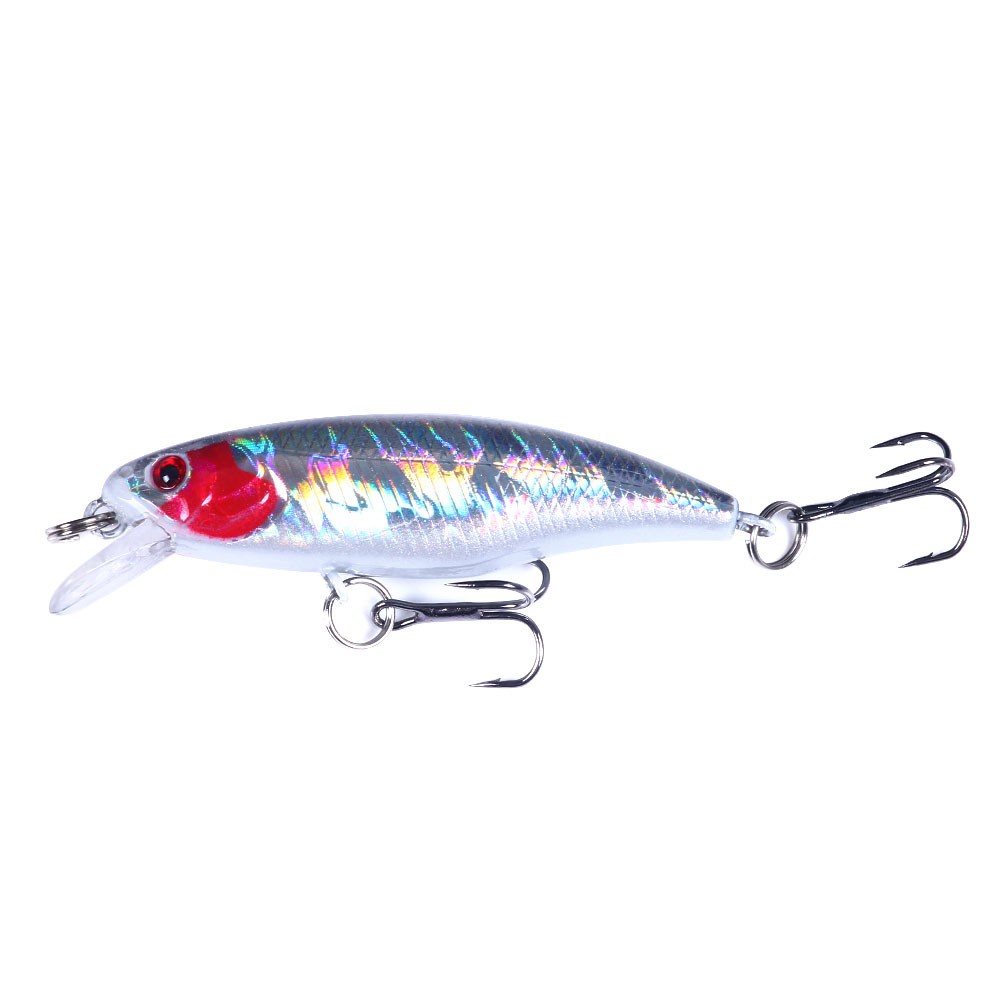 HENGJIA 10PCS Fishing Lure 60mm 4.3g Sinking Minnow 3D Eyes Umpan GID Artificial Hard Bait