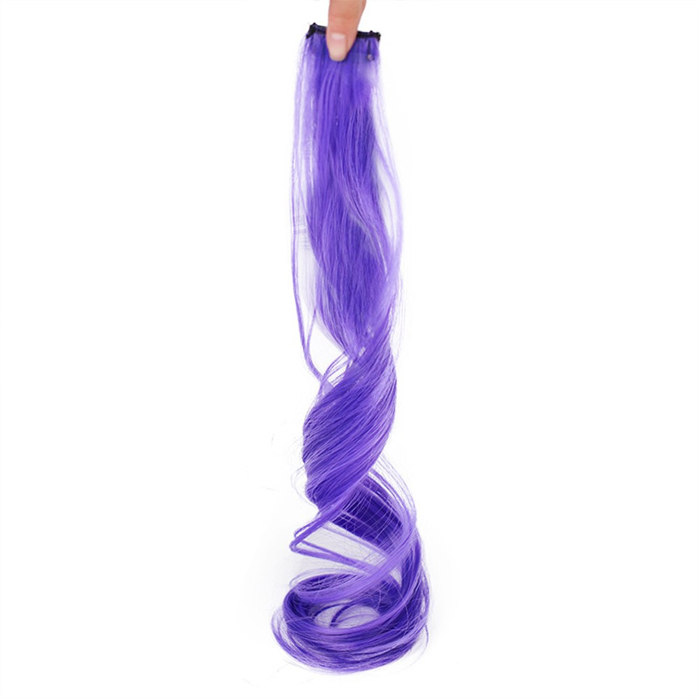 【COD Tangding】8 Colors Ladies Large Wave Hanging Ear Dyed Wigs Single Clip Curls