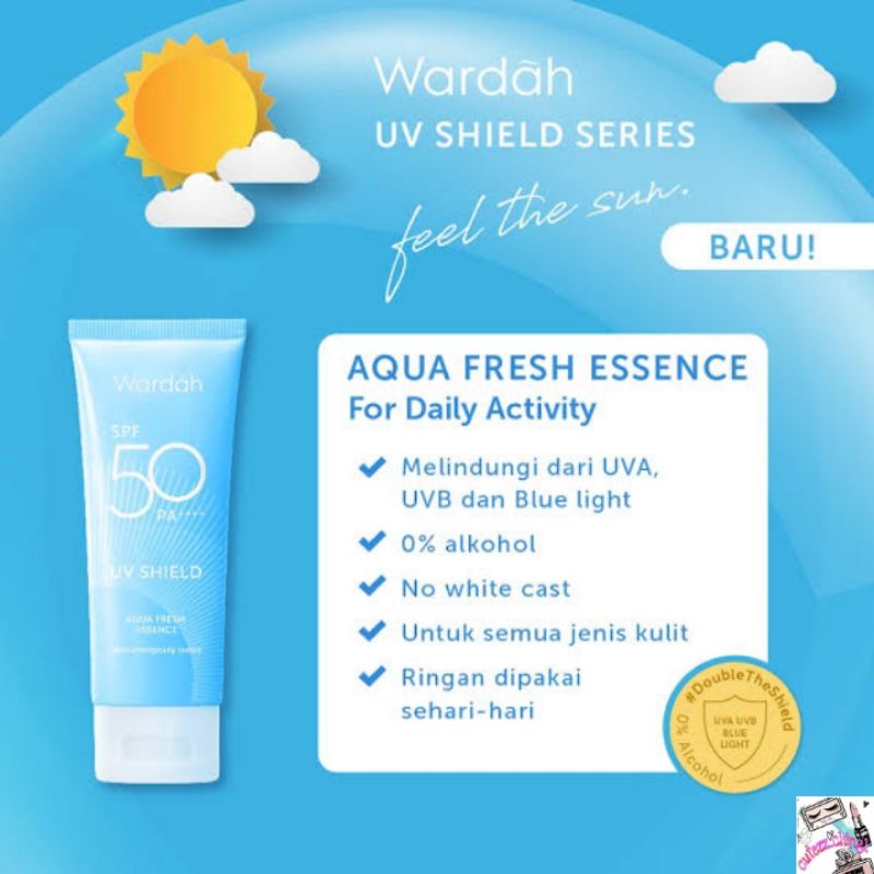 ☃Cutezz_Ching1☃Wardah UV Shield Aqua Fresh Essence 30ml