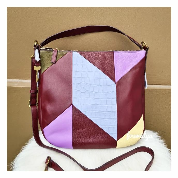 Tas Fossil Jolie Hobo Bag Patchwork - New With Tag