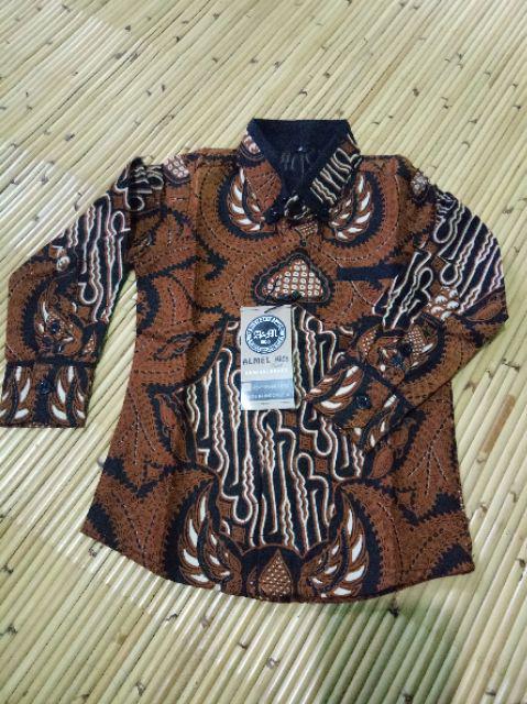 Kemeja Batik Anak Laki-laki Lengan Panjang Motif Parang Garudo,baju Batik Anak Exclusive,batik Anak