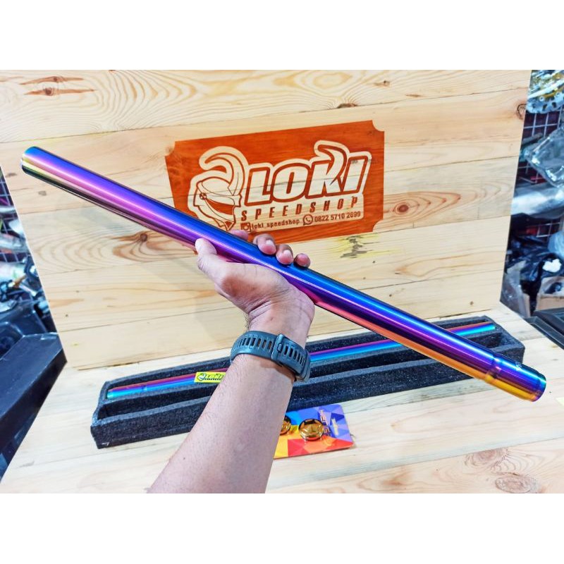 As Shock Skok Pipa Depan Ninja 150 R RR Vixion Scorpio Rxking 26 30 31 33 mm MP Tiger Blue Gold Rainbow VRD V1 CJDW-2