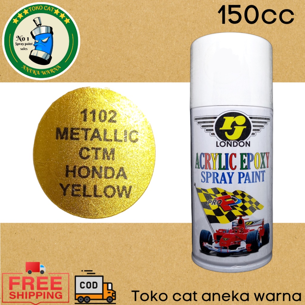 cat semprot 150cc rj london metalik metallic CTM honda yellow spray paint pilox pilok