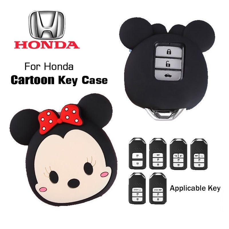 Case Kunci Mobil Desain Minnie Gantungan Konci Mobil Dengan Lanyard Eksklusif Untuk Honda