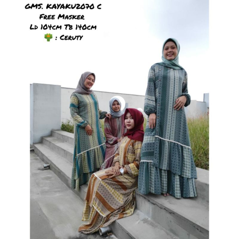 GAMIS KAYAKU MOTIF SONGKET//GAMIS KAYAKU SONGKET//GAMIS KAYAKU CHIFFON//GAMIS CHIFFON DOUBLE FURING