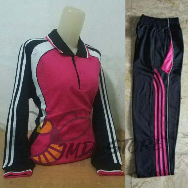 stelan olahraga perempuan lengan panjang / stelan training olahraga wanita / kaos olahraga