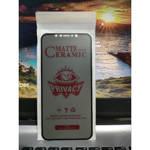 Tempered Glass Ceramic Matte Anti Spy Full iPhone 11