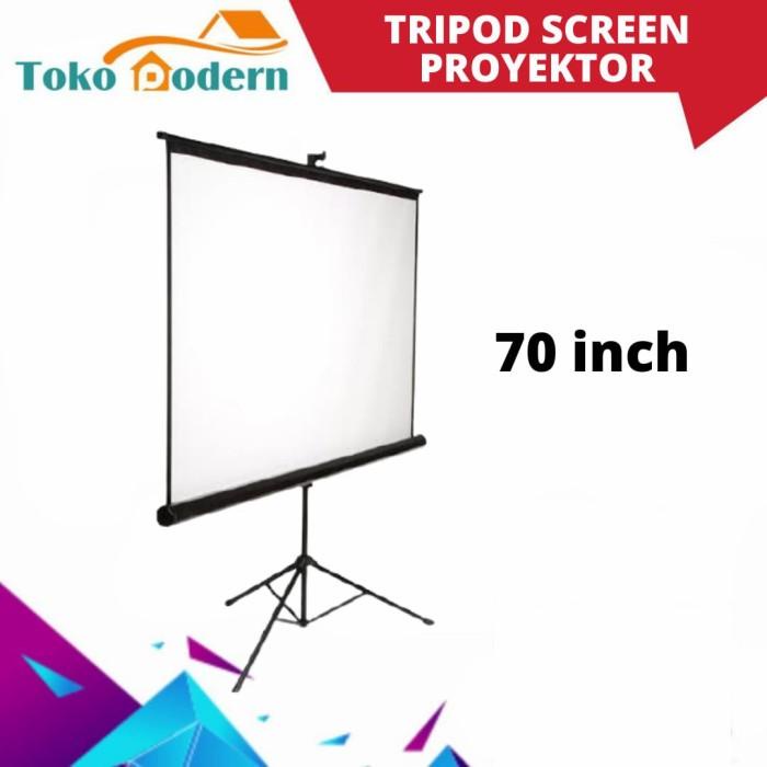Proyektor / Layar Proyektor / Screen Tripod 70 Inch
