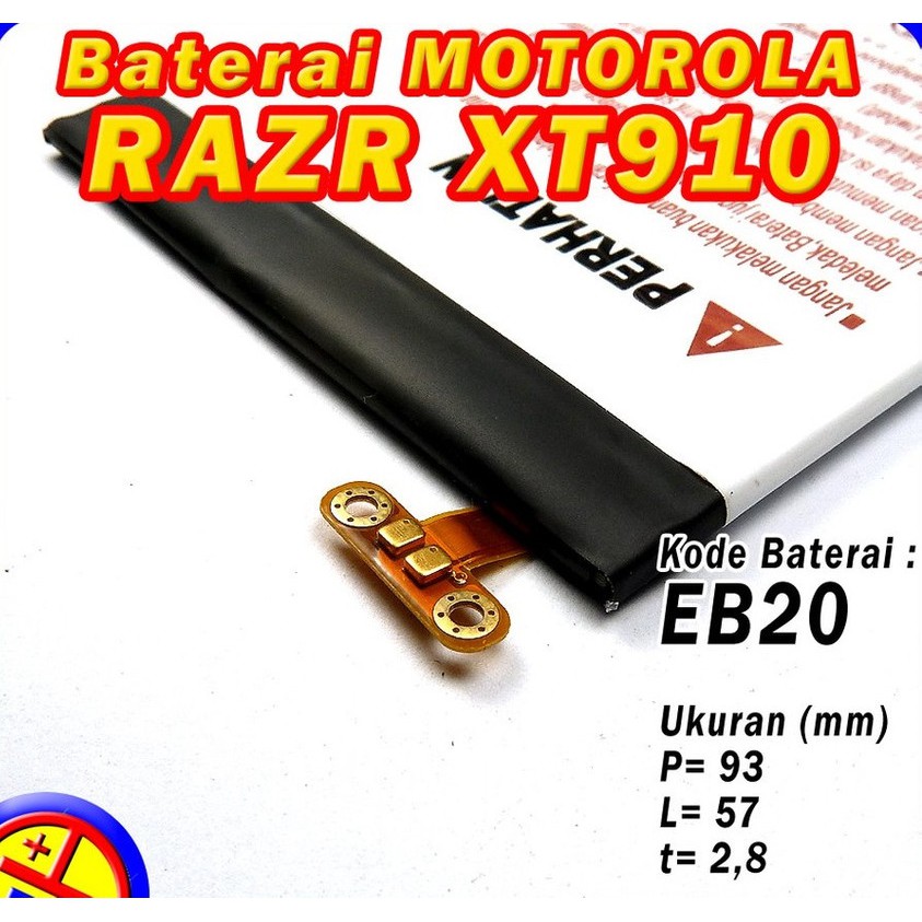 Battery Batre Baterai Double Power Mcom Motorola Moto Droid EB20 EB-20 RAZR XT910 XT912