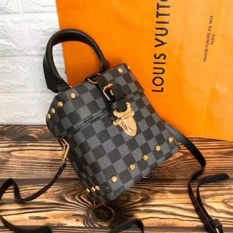 BARU - Tas LV Toolbox Selempang Import Damier Black