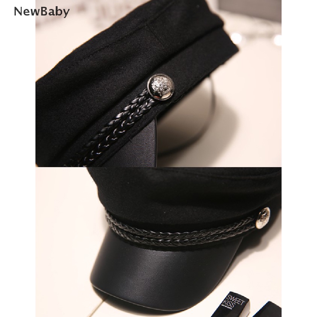 Topi Cadet Militer Bahan Kulit Untuk Bayi